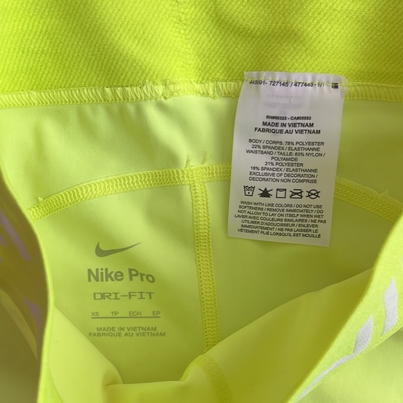 Nike NP 365 3" Short in Volt: X-Small - Picture 3 of 4